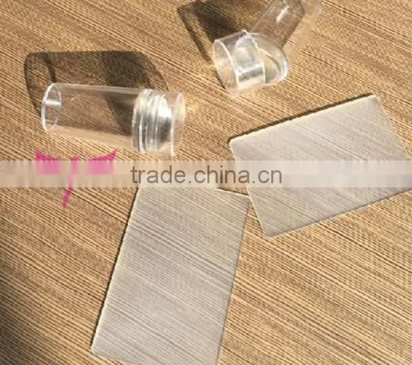 Nail clear jelly stamper with cap 2.8cm stamper head welcome OEM/ODM we also have 3.8cm head