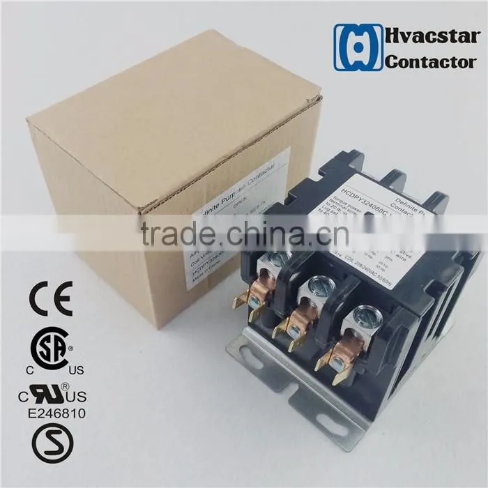 Chiller plant ac contactor 2 poles SIEMENS Heating and cooling equipment magnetic UL certificate 2 poles 40A 24VAC AC contactor