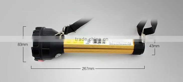 A-OK Rechargeable 10W Led+12 White Led+Blue Red Led multifunction car working emergency flashlight