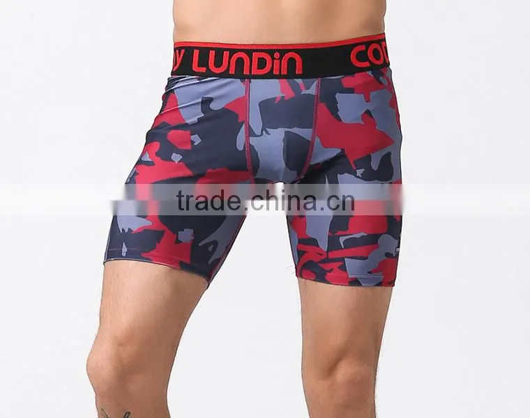 Camo Compression Running Men Shorts Quick-Dry Underwear Breathable Outdoor Sports Tights Basketball Fitness Training