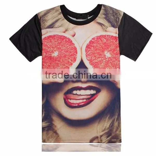 100%cotton 3D t shirt Printing Short Sleeves Wholesale
