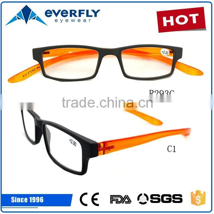 wholesale classic bule style with clear lens cheap colorful square frame reading glasses