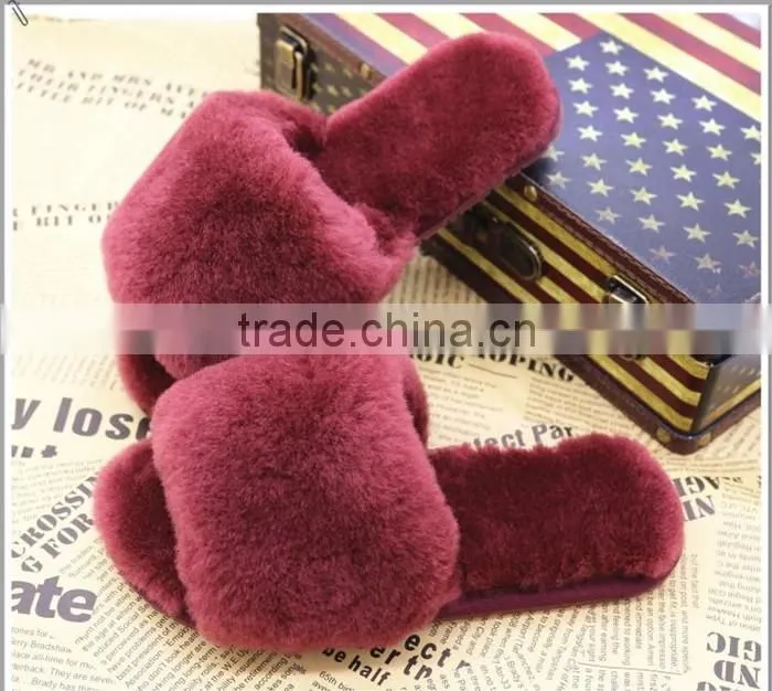 Great promotion Custom washable disposable fur hotel home slipper