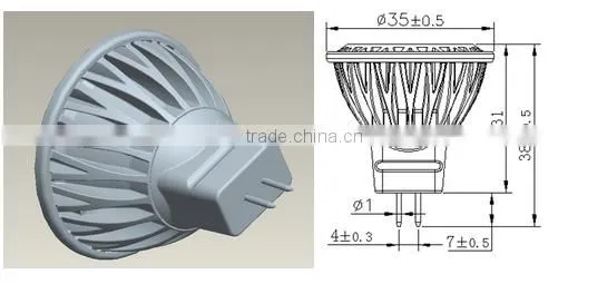 ebay hot sale GU4 dimmable mr11 led spots light 220V 12V 3W 2W 4W