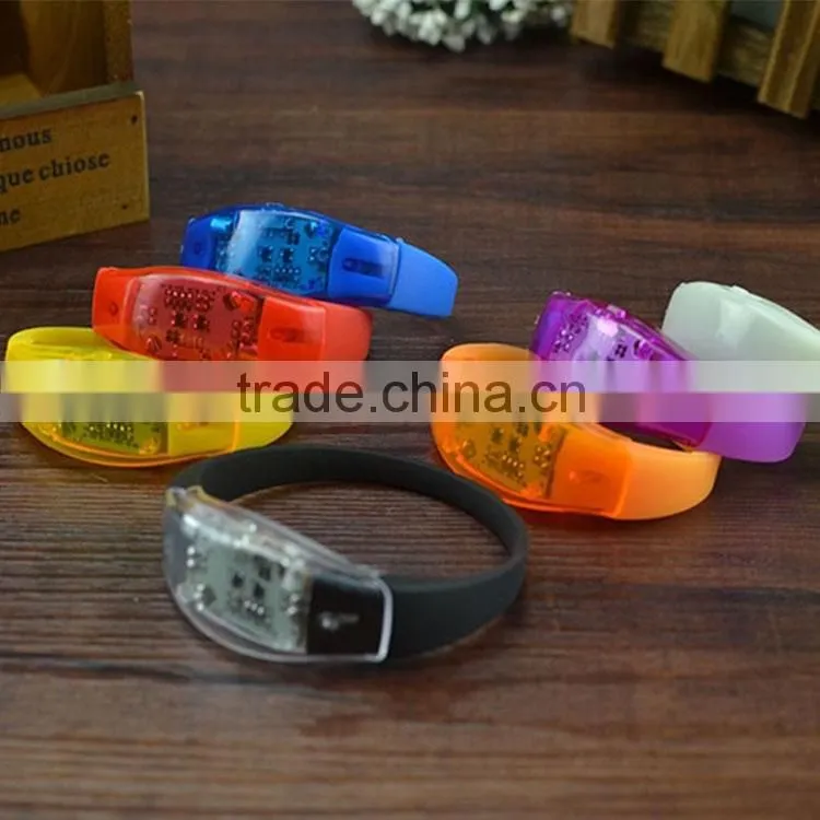 2016 Multi-function Sound Reactive Silicon Led Bracelet Watch