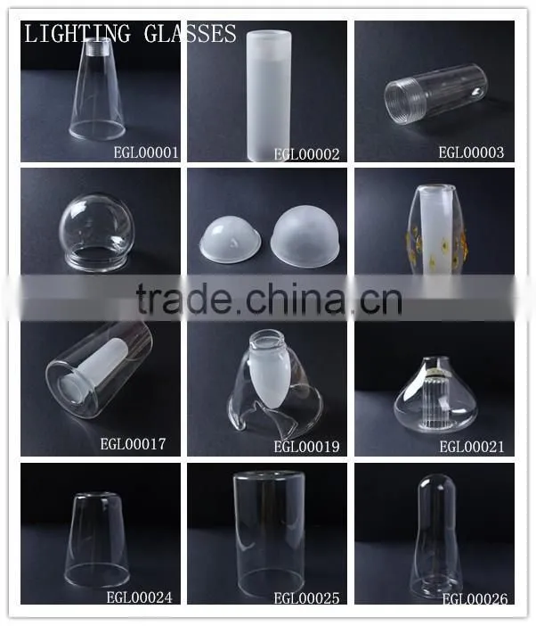 china factory high quality double wall pyrex glass lamp shade