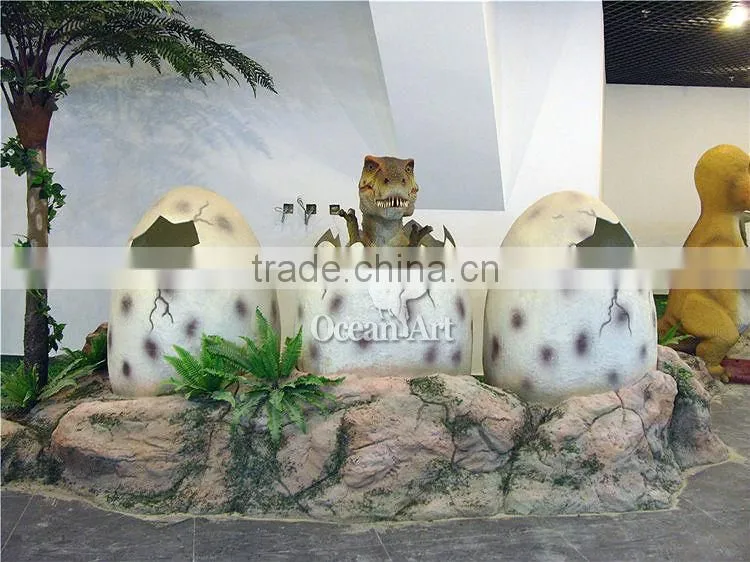 Amusement park growing dinosaur egg