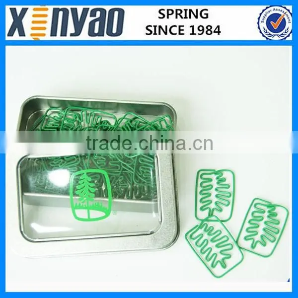 Tin box package 12 shapes variety animal shape paper clips