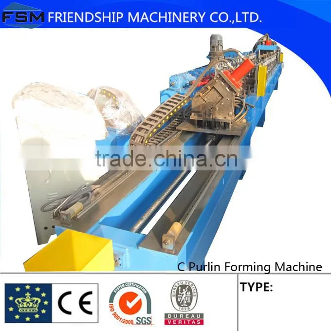 Metal C Purlin Roll Forming Machine Gearbox Drive