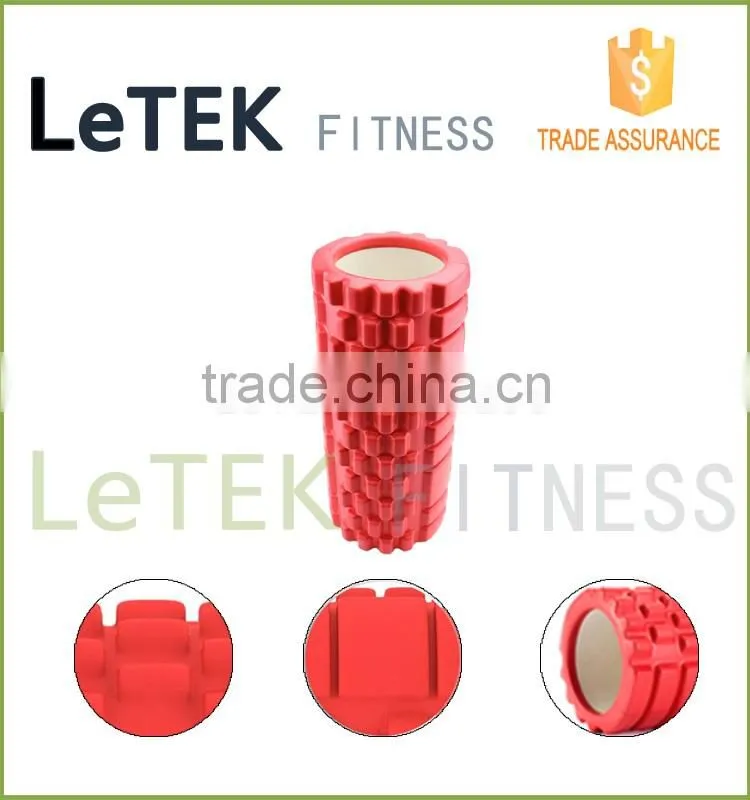 Hollow EVA Foam Pilates Yoga Roller Grid Fitness Exercise Physio Gym Back Massage Tool