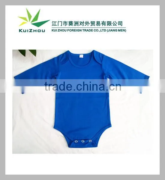 100% Cotton Long Sleeve Blue Baby Boy Romper