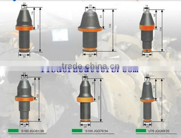 tungsten carbide tipped U84 round shank mining picks/drilling cutting rock tools/cutter bits