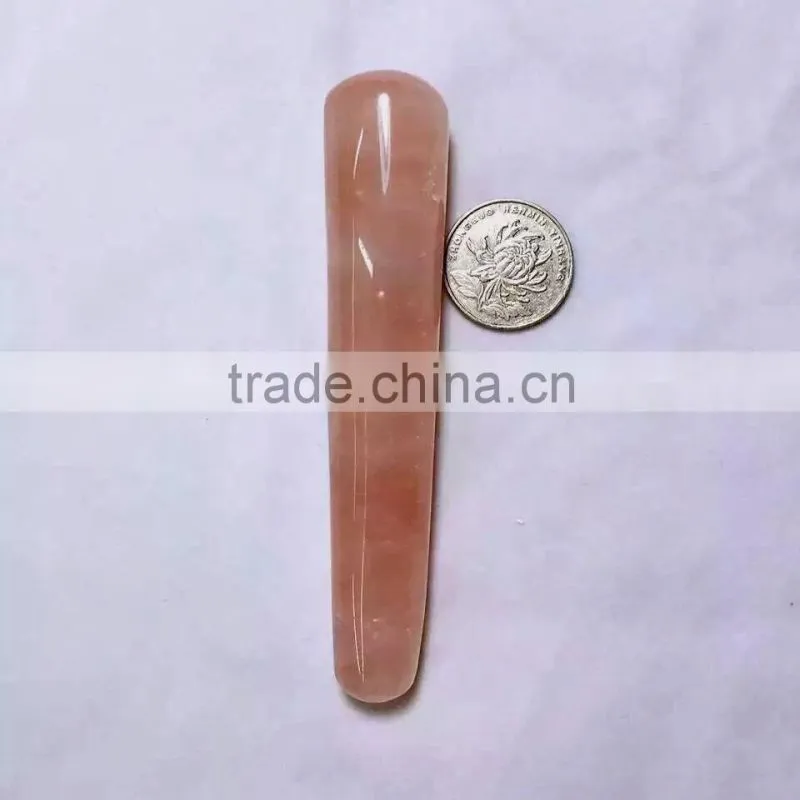 Rose Quartz Crystal Body Building Tools Natural Rock Massage Tools