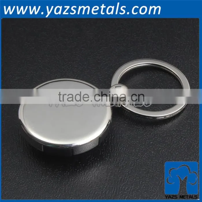laser logo Metal Helm compass keychain