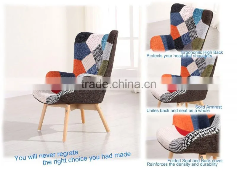 Wholesale Mid Century Modern Retro Designer Wood And Fabric Chairs