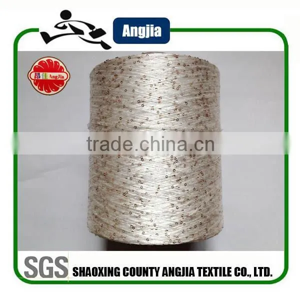 New 2MM black polyester sequin yarn for sweater