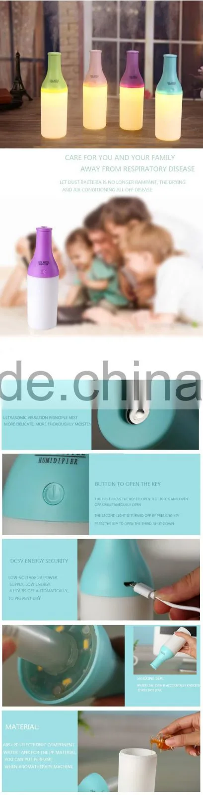 USB led light essential mist oil humidifier air freshener aroma humidifier