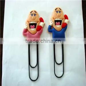 Customized fashion cartoon PVC book marker