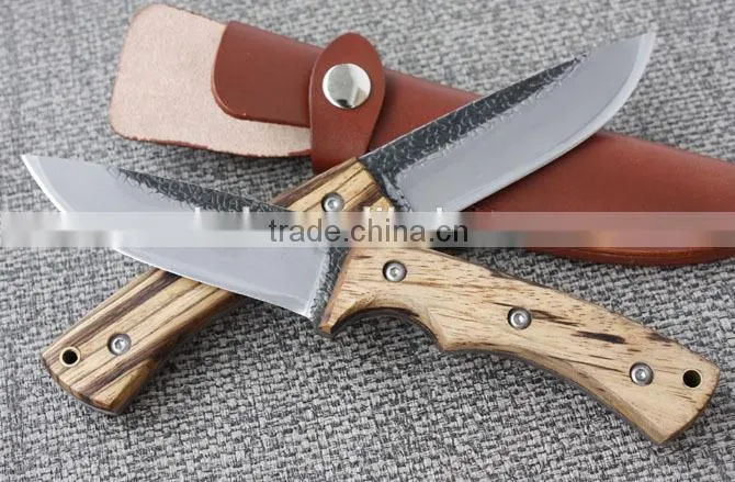OEM fixed knife handmade with wood handle UD50088