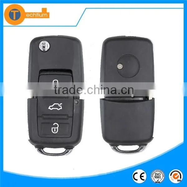 315Mhz car key frequency without chip 3 button remote flip car key shell for VW Jetta 2 5 6 mk6 mk4 mk5