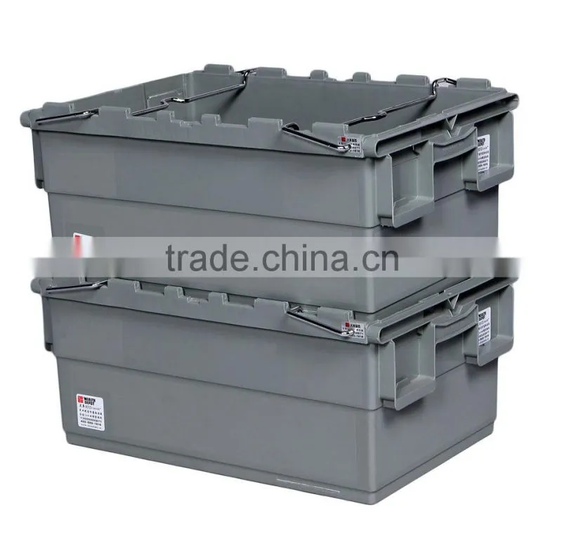 600*400*260mm Heavy Duty Plastic Bin with Bars for Material Hnakding