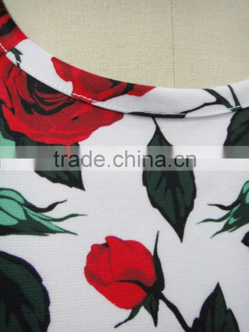 white flowers all-over printed chic top