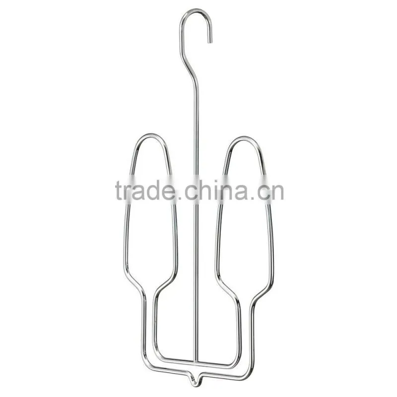 Chrome Closet Organizer Hanger for Shoes, Set of 3 Hangers