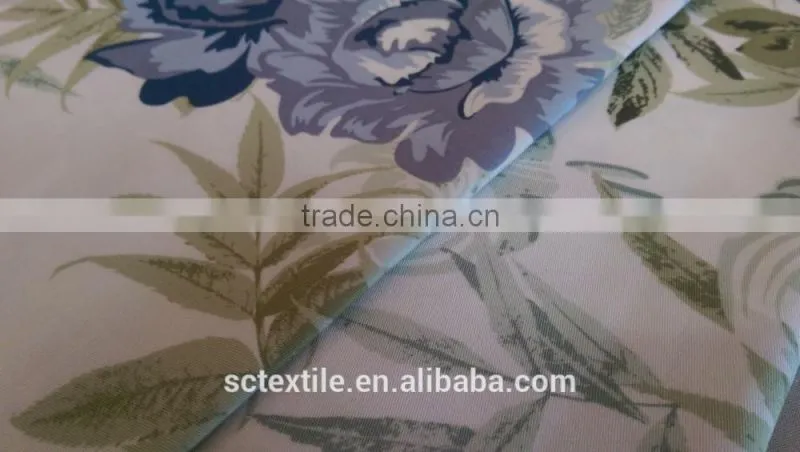 98%Cotton 2%spandex Stretch Cotton Flower Printing Twill Woven Fabric 32x32+40D/170x65