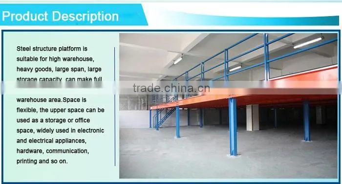 Customized warehouse storage steel metal mezzanine rack floor