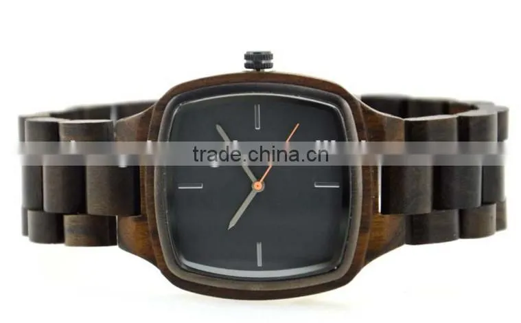 2016 High quality sandalwood quartz wooden watches for couple