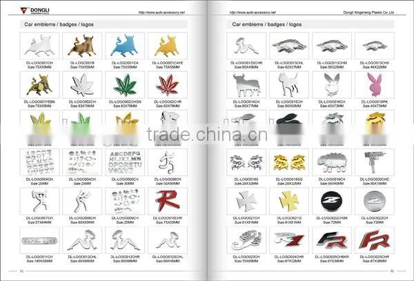 900 kinds Chinese plastic sign car brands logo names