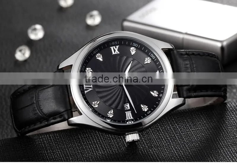 China Watch Factory Newest Design Waterproof Fashion Leather Watch, Wholesale Promotional men Watch