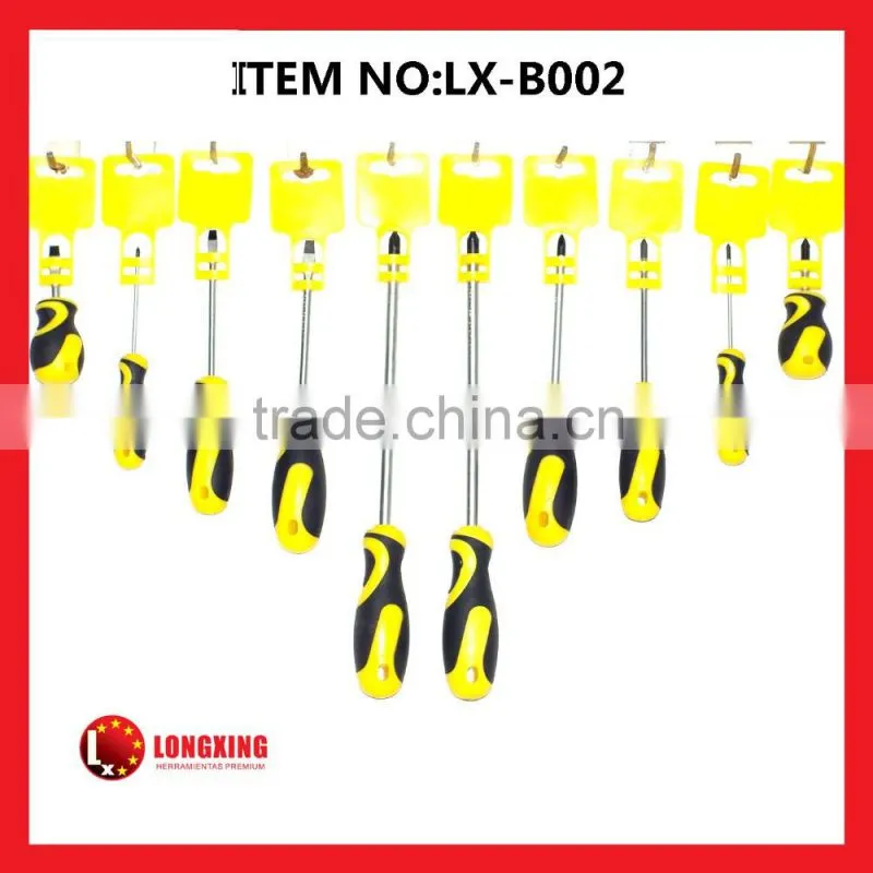 Factory Supply High quality Cr-V Screwdriver with rubber grip handle