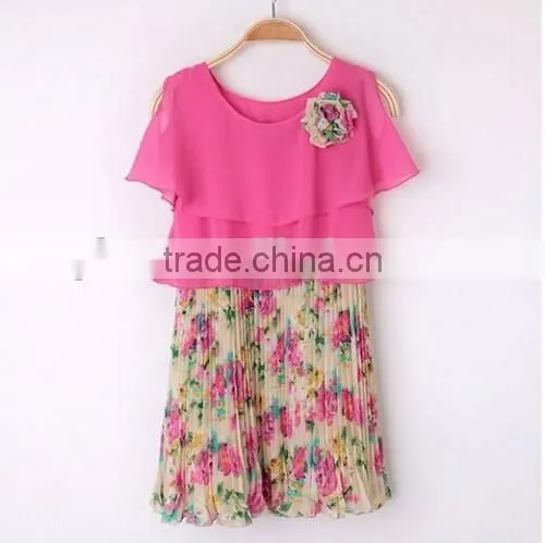 Pink Elegant Chiffon Dress Newest Trendy Chiffon Dress