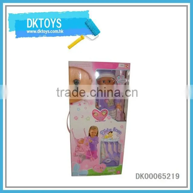 Hot selling doll stroller with IC doll for kid