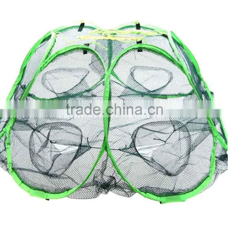 83 * 83cm 6 Holes Large Automatic Foldable Fishing Net Trap Shrimp Cage