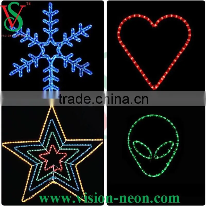 Clear pvc tube color changing led thin rope light