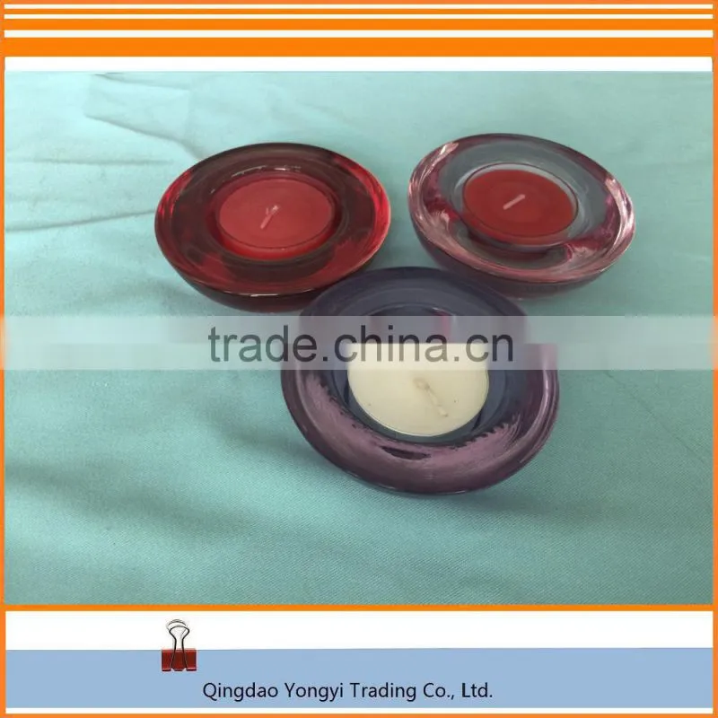 Fresh Green Round Glass Holder With Tealight Candle