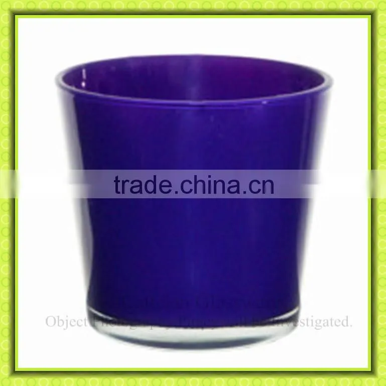colored glass vase, glass terrarium plant container for table centerpeice