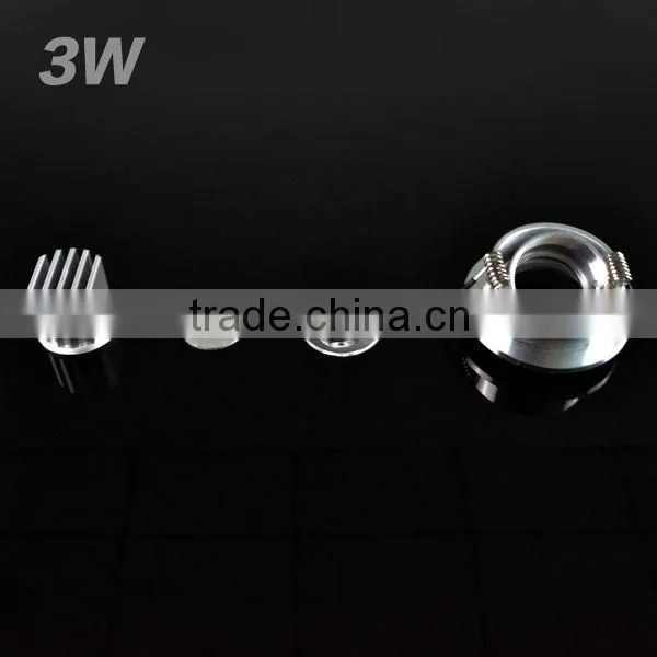 3*1W Aluminum LED Einbauspot quadratisch 3000K