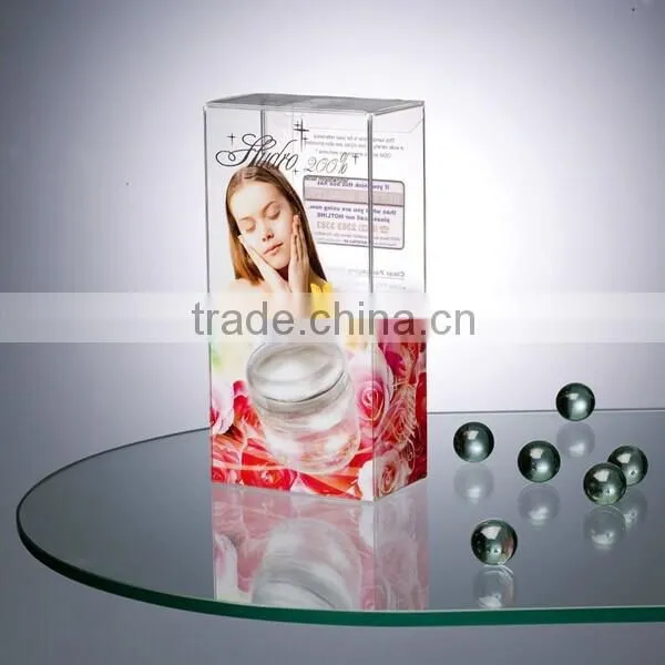 customized transparent plastic package for candles and soap
