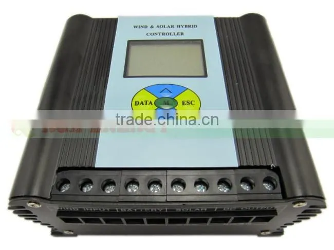 600w wind/solar hybrid controller 12v/24v charge controller with LCD display. Used for wind and solar power system.