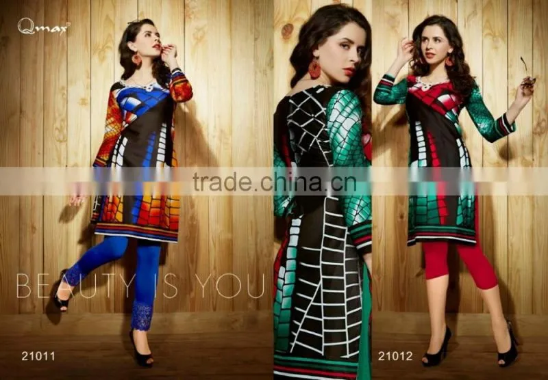 Indian Chikan Kurti Tunic Tops
