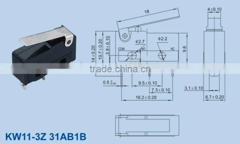 KW11-3Z 31AB1B waterproof micro switch