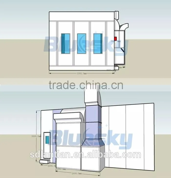 CE quality spray booth/ spray paint booth/paint spraying cabin