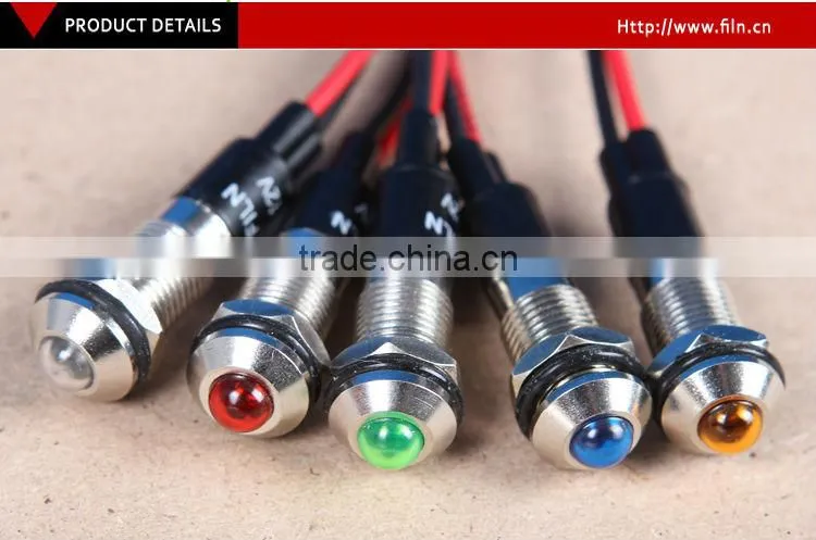 PCB high LED 8mm green 12v led lamp