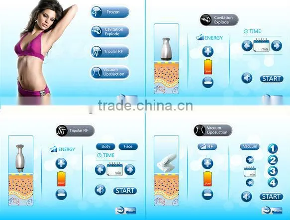 5 in 1 tripolar radio frequency & ultrasonic cavitation RF slimming instrument