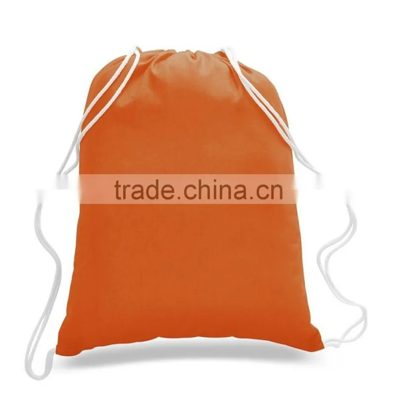 Promotion gift Blank Durable Canvas Cotton Drawstring Tote Bags