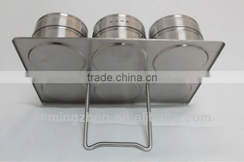 7pcs magnetic spice jar set with stand,spice set,magnet spice set ,glass spice set