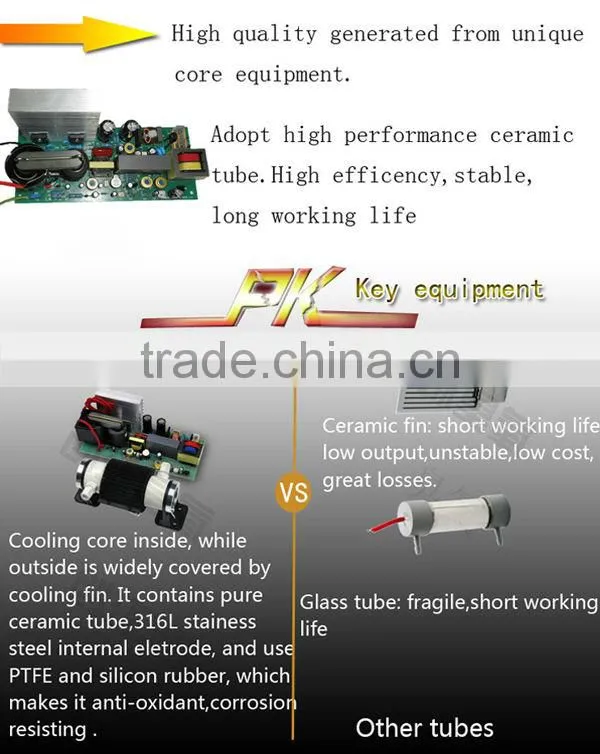2014 High ozone concentration high frequency ozone machine for sale